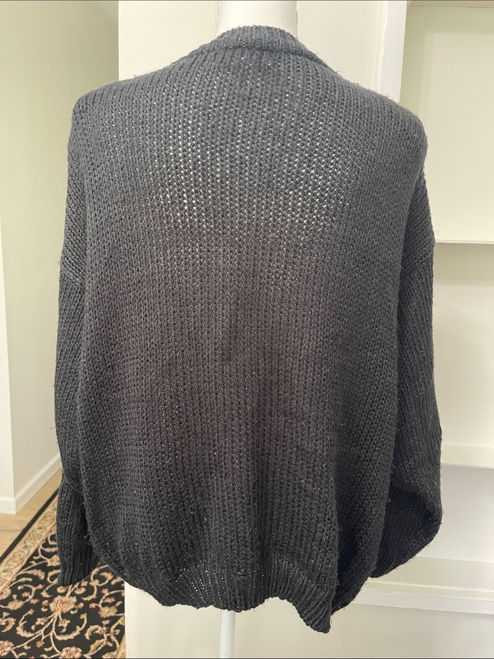 Vintage 1980s Diana Marco Heavy Knit Cardigan Sweater Western Fringe - Picture 3 of 14